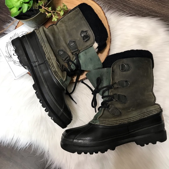 🚨SOLD🚨 Bighorn Green leather Duck Boots Sz 8 Men - Picture 2 of 8